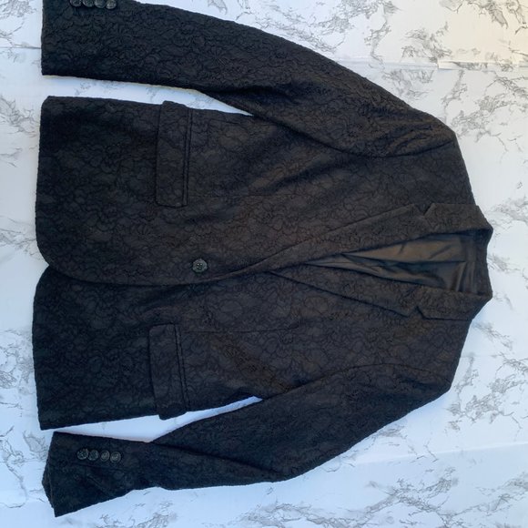 ❌SOLD❌The Kooples Black Lace Blazer Jacket Work - Picture 8 of 12